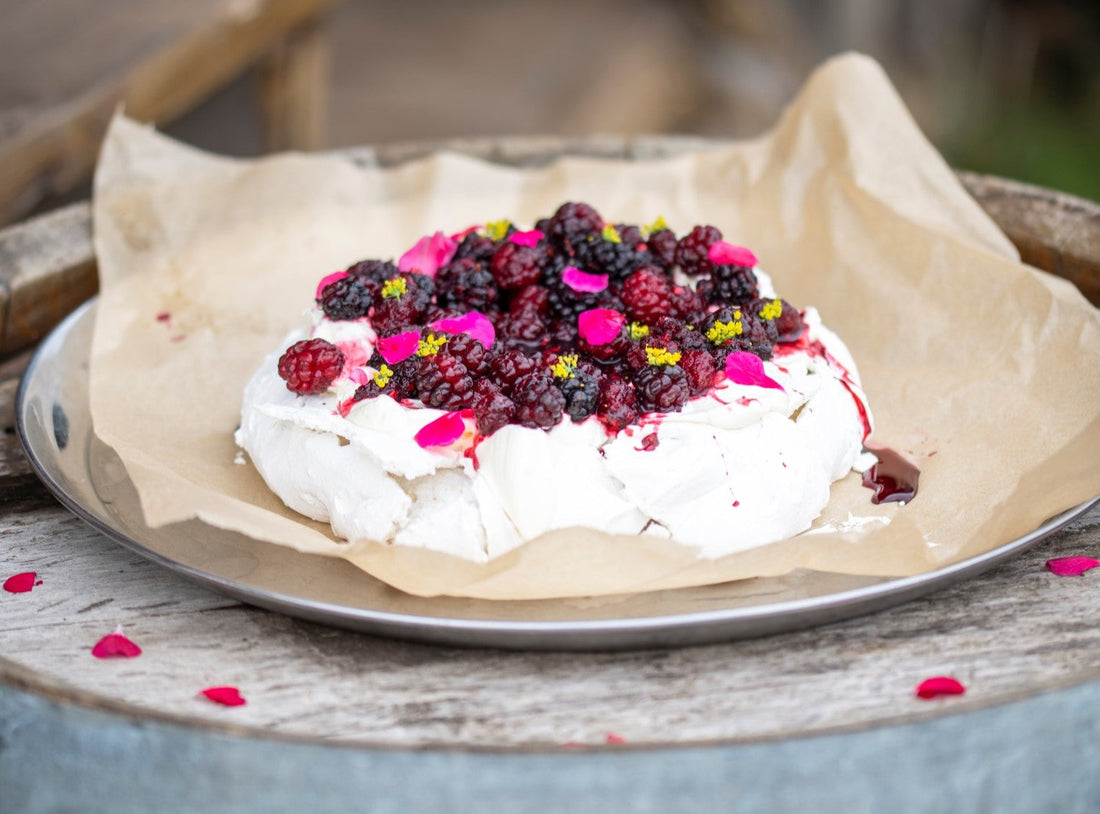 Mulberry or Blackberry Pavlova