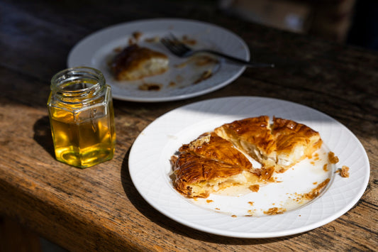 Goats Cheese Purses with Spring Honey