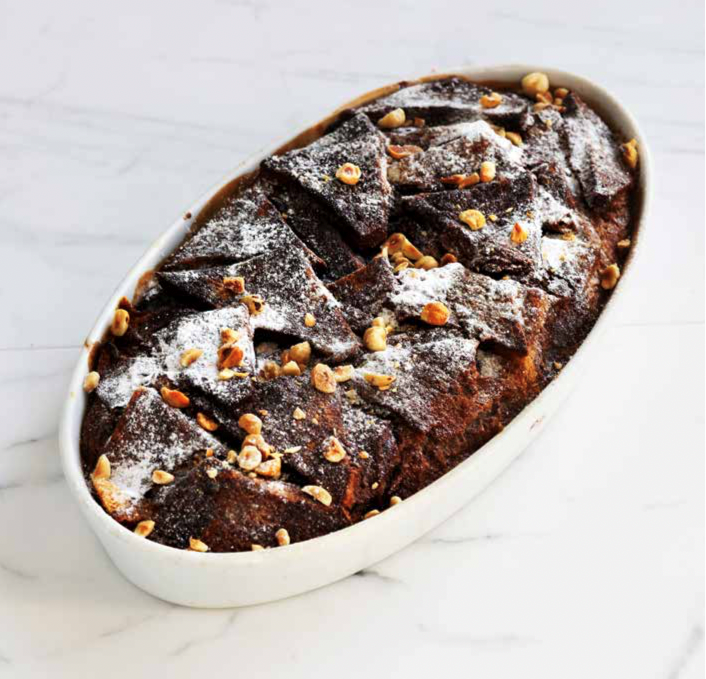 Chocolate Hazelnut Bread & Butter Pudding